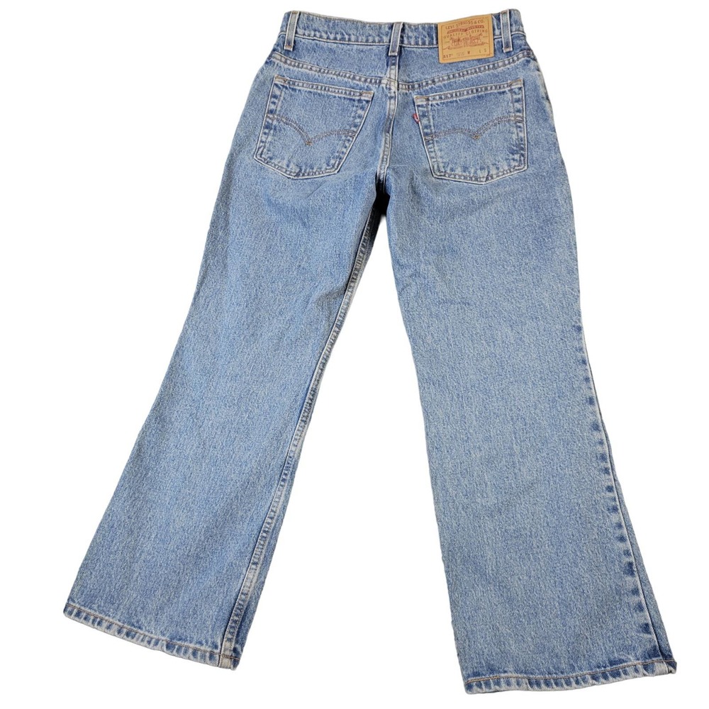 Vintage 90's Levi's 517 Boot Cut Women's Size 10S Petite Stone Wash Blue